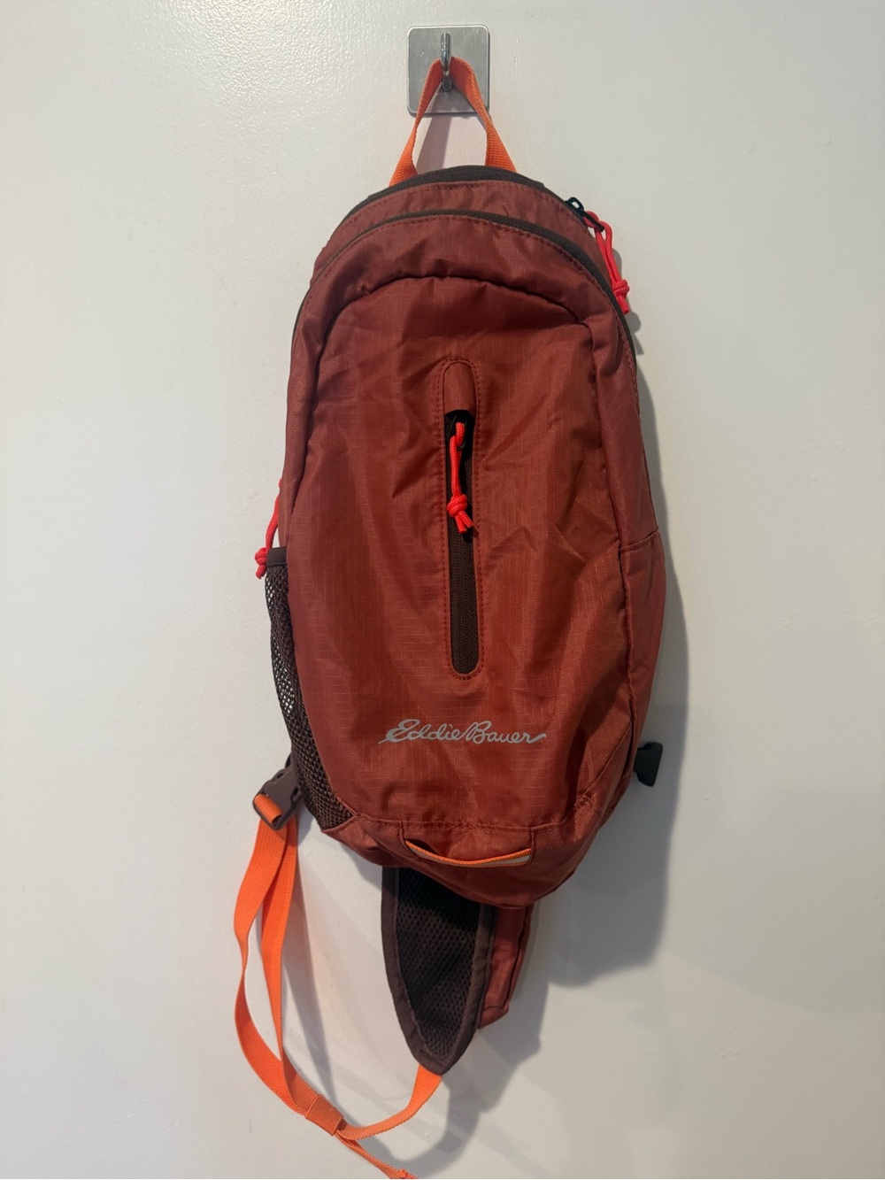 Eddie Bauer Rust-Red Stowaway Packable Sling Bag - 10L